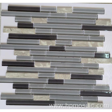 Most Popular Gray Crystal Glass Mosaic Tile